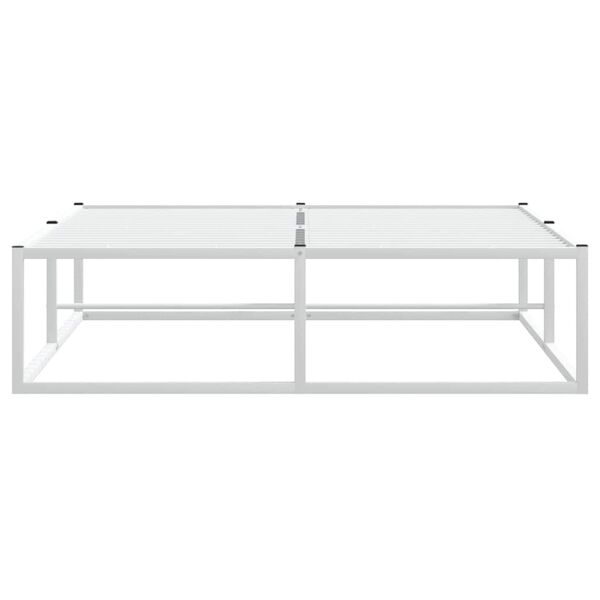 vidaXL Estructura de cama sin colch&oacute;n de metal blanco 120x200 cm