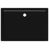 vidaXL Plato de ducha rectangular negro ABS 80x110 cm