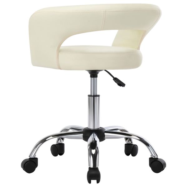 vidaXL Sillas de comedor 2 unidades cuero sint&eacute;tico color crema