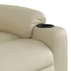 vidaXL Sillón reclinable de masaje cuero sintético crema