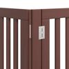 vidaXL Puerta de perros plegable 15 paneles madera &aacute;lamo marr&oacute;n 750 cm
