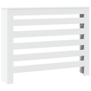 vidaXL Cubierta de radiador madera de ingenier&iacute;a blanco 104x20x82 cm