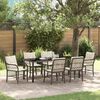 vidaXL Conjunto de Comedor de Jard&iacute;n 7 pcs Marr&oacute;n rat&aacute;n sint&eacute;tico