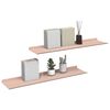 vidaXL Estante flotante 2 pcs Rosa 80 x 18 x 2,5 cm Acero