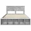 vidaXL Estructura de cama con estante Gris Concreto 160 x 200 cm