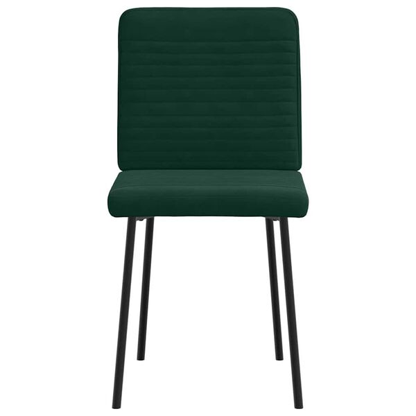vidaXL Sillas de comedor 2 unidades terciopelo verde oscuro