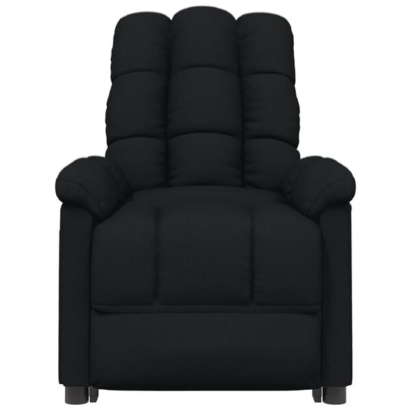 vidaXL Sillón reclinable de tela negro