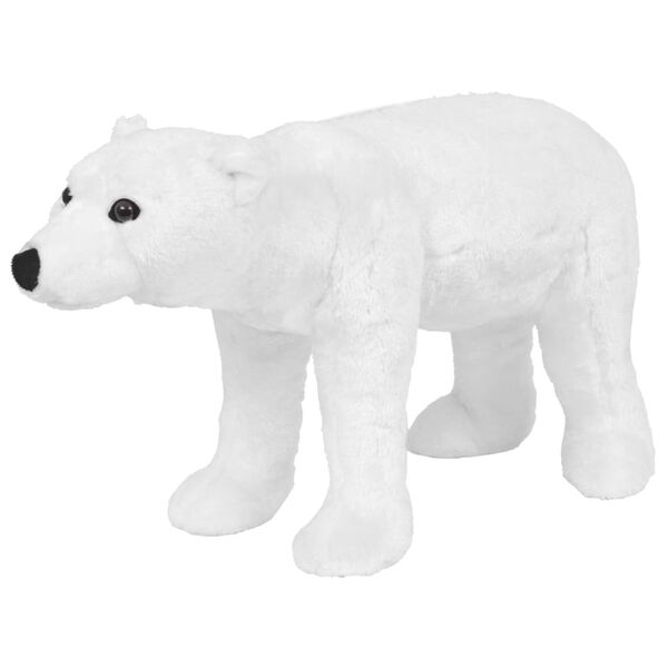 vidaXL Oso polar de peluche de pie blanco XXL