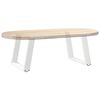 vidaXL Patas para mesa de centro en forma de U (2 unidades), color blanco, 50 x (42-43) cm, acero