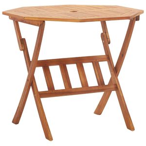 vidaXL Mesa plegable de jard&iacute;n de madera maciza de acacia 90x75 cm