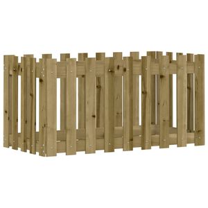 vidaXL Arriate elevado jard&iacute;n valla madera impregnada pino 100x50x50cm
