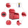 vidaXL Sill&oacute;n de masaje reclinable cuero sint&eacute;tico rojo