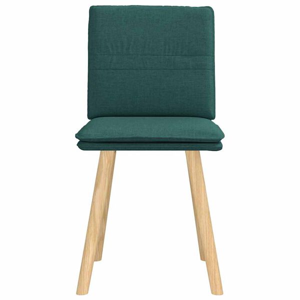 vidaXL Sillas de comedor 2 unidades tela verde oscuro
