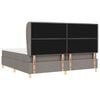 vidaXL Cama con Somier y Colch&oacute;n Gris Oscuro 90x190 cm de Tela Taup&eacute;