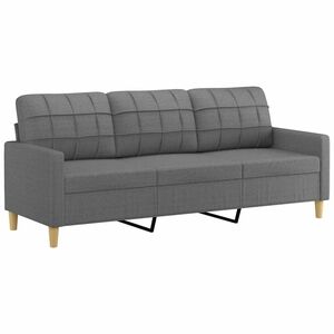 vidaXL Sof&aacute; de 3 plazas de tela gris oscuro 180 cm