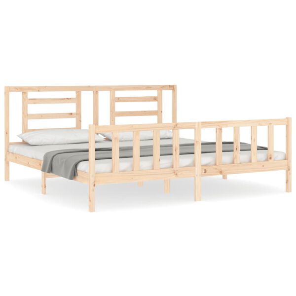 vidaXL Estructura de cama sin colchón madera maciza de pino 200x200 cm