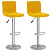 vidaXL Taburetes de cocina 2 unidades terciopelo amarillo mostaza