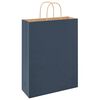 vidaXL Bolsas de papel con asas 250 uds azul 32x12x42 cm