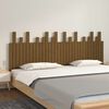 vidaXL Cabecero cama pared madera maciza pino marr&oacute;n miel 204x3x80 cm