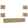 vidaXL Conjunto de mueble de TV 7 uds. Roble artisan