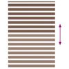 vidaXL Estor cebra marr&oacute;n 160x230 cm tejido ancho 155,9 cm poli&eacute;ster