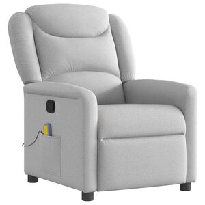 vidaXL Sill&oacute;n de masaje reclinable de tela gris nube