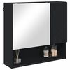 vidaXL Armario de espejo Negro 59 x 17 x 55 cm Madera contrachapada