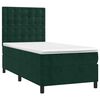 vidaXL Cama box spring con colch&oacute;n terciopelo verde oscuro 80x200 cm