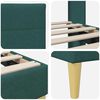 vidaXL Estructura de cama con cabecera Verde oscuro 120 x 190 cm tela