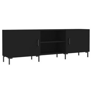 vidaXL Mueble para TV madera de ingeniería negro 150x30x50 cm