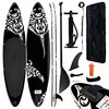 vidaXL Juego de tabla de paddle surf inflable negra 305x76x15 cm