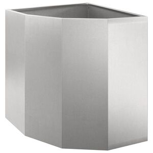 vidaXL Macetero de Esquina Plateado 45 x 45 x 50 cm Acero inoxidable
