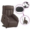 vidaXL Sill&oacute;n reclinable elevable cuero sint&eacute;tico marr&oacute;n