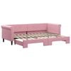 vidaXL Sof&aacute; cama nido terciopelo rosa 80x200 cm