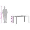 vidaXL Mesa de jard&iacute;n superficie de vidrio rat&aacute;n PE gris 150x90x75 cm