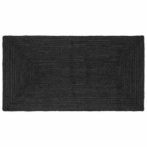 vidaXL Alfombra de &aacute;rea Gris oscuro 100 x 200 cm yute