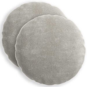 vidaXL Funda de almohada 2 uds. HEERLEN Gris Claro &Oslash; 50 cm