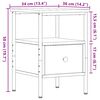 vidaXL Mesitas de noche 2 uds madera ingenier&iacute;a envejecida 34x36x50 cm
