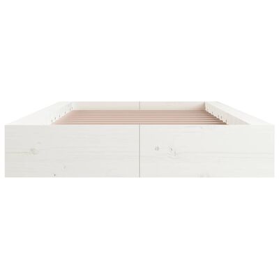 vidaXL Estructura de cama madera maciza blanco 100x200 cm