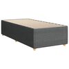 vidaXL Cama box spring con colch&oacute;n tela gris oscuro 100x200 cm