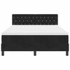 vidaXL Cama tipo Box Spring con colchón Negro 160 x 200 cm Terciopelo