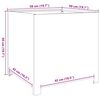 vidaXL Jardinera de acero galvanizado 50x50x50 cm