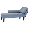 vidaXL Chaise longue con coj&iacute;n de tela de pana azul
