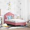 vidaXL Estructura de cama para ni&ntilde;os peque&ntilde;os con cabecera Rosa