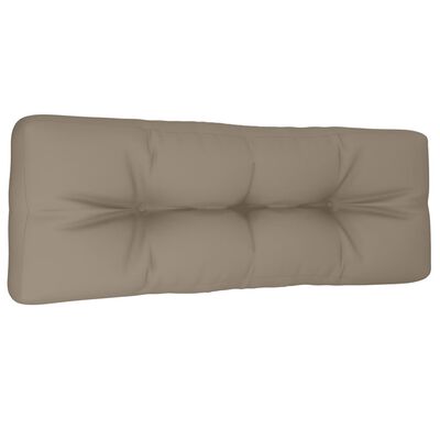 vidaXL Cojín para sofá de palets de tela gris taupé 120x40x12 cm