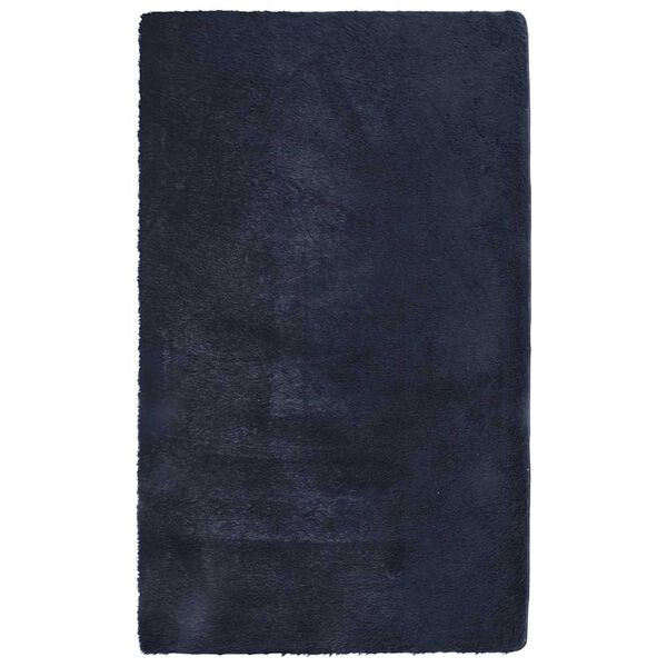 vidaXL Alfombra de pelo largo NAVARRA azul marino 80x150 cm Poli&eacute;ster