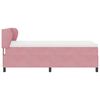 vidaXL Cama tipo Box Spring con colch&oacute;n Rosa 100 x 200 cm Terciopelo