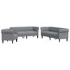 vidaXL Sof&aacute; de sala 3 pcs Gris Claro tela