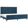 vidaXL Estructura cama sin colch&oacute;n terciopelo azul oscuro 200x200 cm