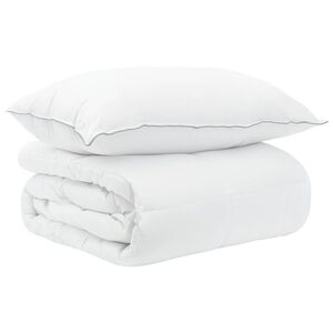 vidaXL Juego de Edred&oacute;n 2 uds. 135 x 200 cm Invierno Bamb&uacute; Blanco